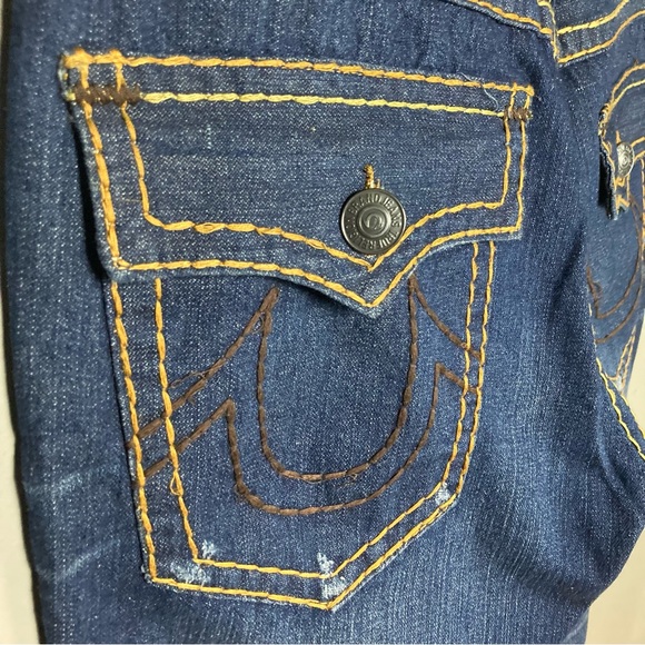 True Religion Ricky Super T Relaxed Straight dark contrast stitching size 38 - Picture 8 of 16